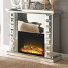 ACME Dominic Mirrored Electric Fireplace in Mirrored Finish