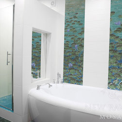 Lily Pads Jewel Glass Mosaic - Tiles