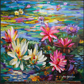 Lily art, Lily Painting, Original Paintings for Sale by Leon Devenice