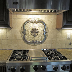 Kitchen backsplash mosaic and metal accent mural - Tile