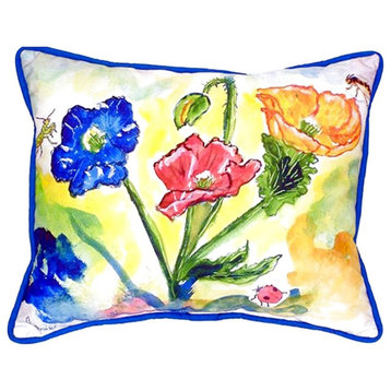 Bugs & Poppies Small Indoor/Outdoor Pillow 11x14 - Set of Two