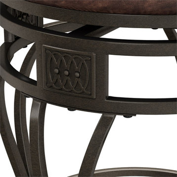 Hillsdale Montello 26" Metal Transitional Counter Stool in Gray/Brown