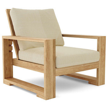 Capistrano Deep Seating Armchair, Linen Antique Beige