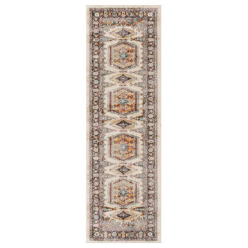 Well Woven Rodeo Roswell Bohemian Eclectic Aztec Beige Area Rug, 2'3"x7'3" Runne