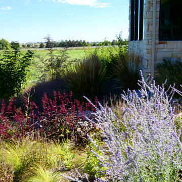 Prairie style home landscape