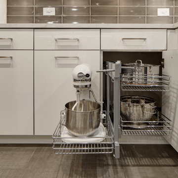 Modern Monochromatic Kitchen - Wheaton, IL