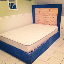 Hand made Beach Cottage Style Platform Bed/Headboard - Beds