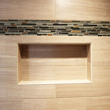 Luxurious Masterbath with Double Sinks, Makeup area and Tiled Shower