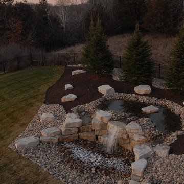 Large water feature on the bluff