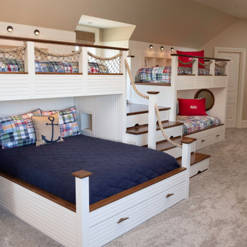Nautical-Themed Bunk Room