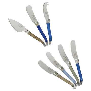 7 Piece Laguiole Cream And Blue Cheese Knife And Spreader Set