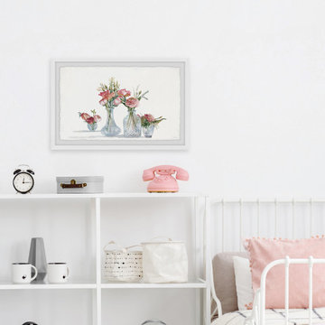 "Festive Peonies II" Framed Painting Print