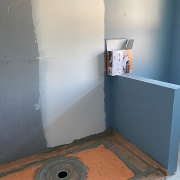 Upstairs bathroom after leak test!