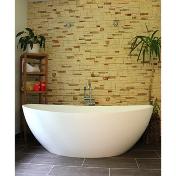 Badeloft Freestanding Bathtub 'BW-03-XL' UPC Certified StoneResin Matte or Gloss
