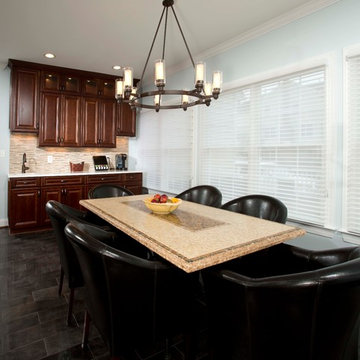 Clean Lines, Unique Tile Work Benefit Contemporary Kitchen