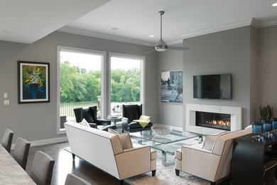 Minimalist living room photo in Other