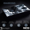 Karran Diamond SQS400 Quartz 28" Bathroom Vessel Sink, Black