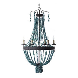 Regina-Andrew Design Turquoise Beads Chandelier - Chandeliers