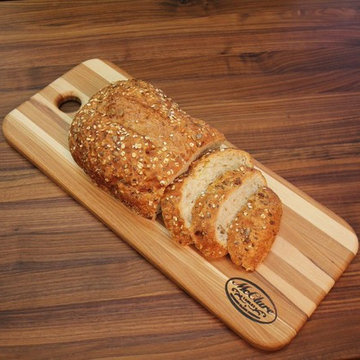 Hickory Reversible Butcher Block Bread Board with Handle