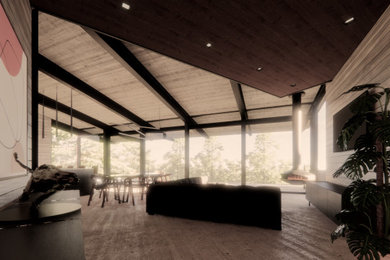 Inspiration for a modern home design remodel in Other