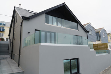 This is an example of a coastal house exterior in Cornwall.