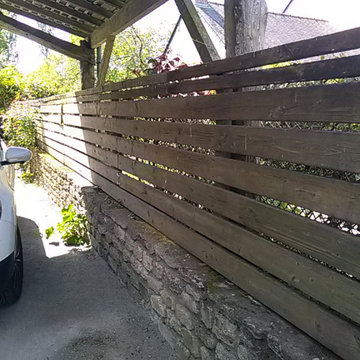 Remplacement d'une clôture et d'un portail en bois par de l'aluminium à Sautron