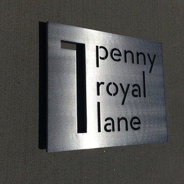 modern house numbers - plaques