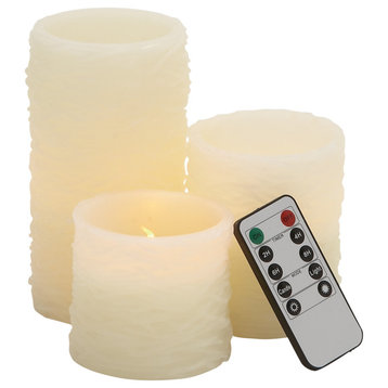 Traditional Cream Wax Flameless Candle 54851