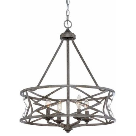 Millennium Lighting Lakewood Chandelier, Antique Silver