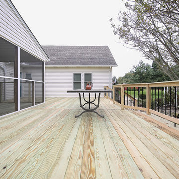 Deck, Attached Roof with Screens, Re-built Water Feature