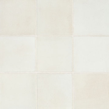 Celine 4" x 4" Matte Porcelain Floor & Wall Tile, White (50-pack/5.38 sqft.)