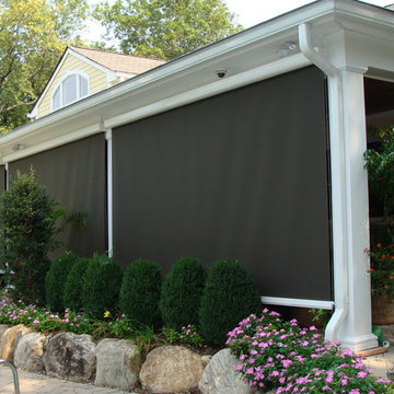 Motorized Porch Shades Transform a Hot Patio into a Cool Room in Seconds