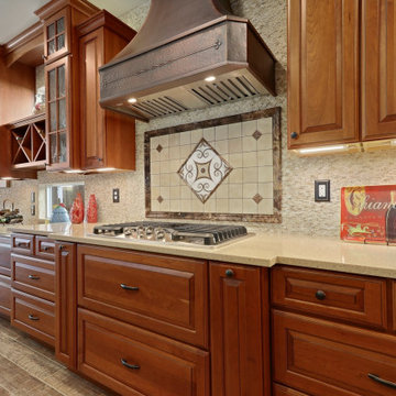 CABINET BUMP-OUT, SPICE & TRAY PULL OUTS & CUSTOM COPPER HOOD