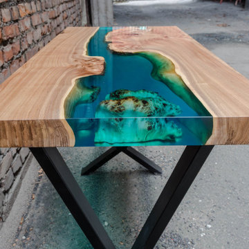 Blue river walnut table