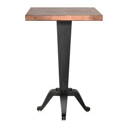 Georgian Copper or Brass Top Bar Table - Game Room And Bar Furniture