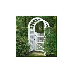 Cellular Vinyl Arbor & Chestnut Hill Gate - Pergolas