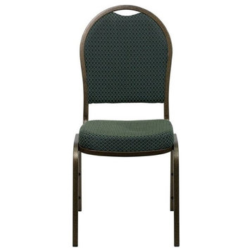 Flash Furniture Hercules Dome Back Banquet Stacking Chair in Green