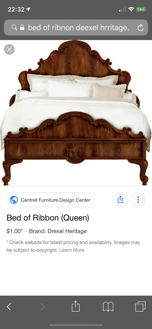 Drexel Heritage Bed Of Ribbon King, Drexel Heritage Twin Bed