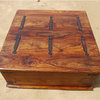 Darwin Large Wooden Square Storage Coffee Table Chest