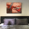 "Acustica" Guitar Wall Art Primo Mixed Media Hand Painted Iron Wall Sculpture