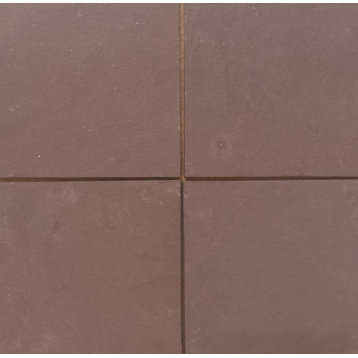 Chocolate Burgundy Slate Tiles, Natural Cleft Face, Gauged Back Finish, 12"x12"