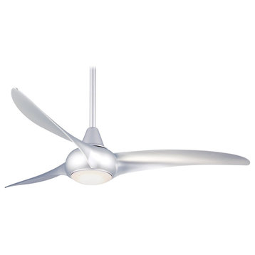 Minka Aire Light Wave 52 in. LED Indoor Silver Ceiling Fan with Remote