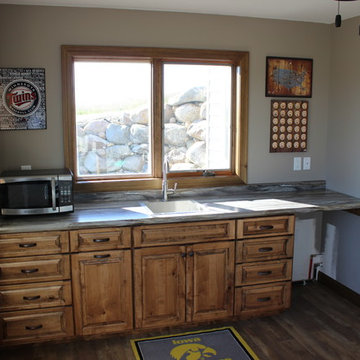 Rustic Maple & Painted Cabinets