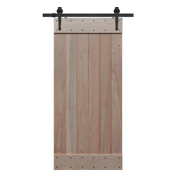 Plank Barn Door 6' 8" Tall - Knotty Alder - Interior Doors
