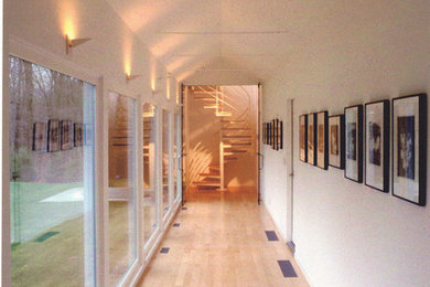 Hallway - contemporary hallway idea in Cleveland