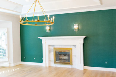 Inspiration for a transitional living room remodel in Denver