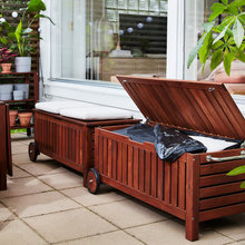 Backyard hot tub and storage