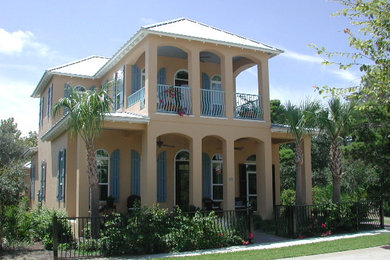 Tuscan home design photo in Miami