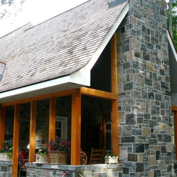 Astoria Real Thin Stone Veneer Chimney