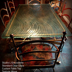 1/2" Thick Textured Glass Tabletop - Everyday Glasses